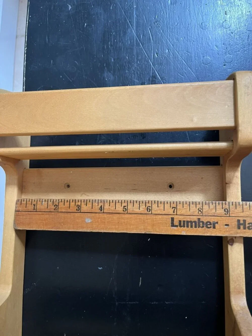 Vintage Wooden Maple Wall-Mount Spice Rack Shelf Kitchen Or Decorative Use